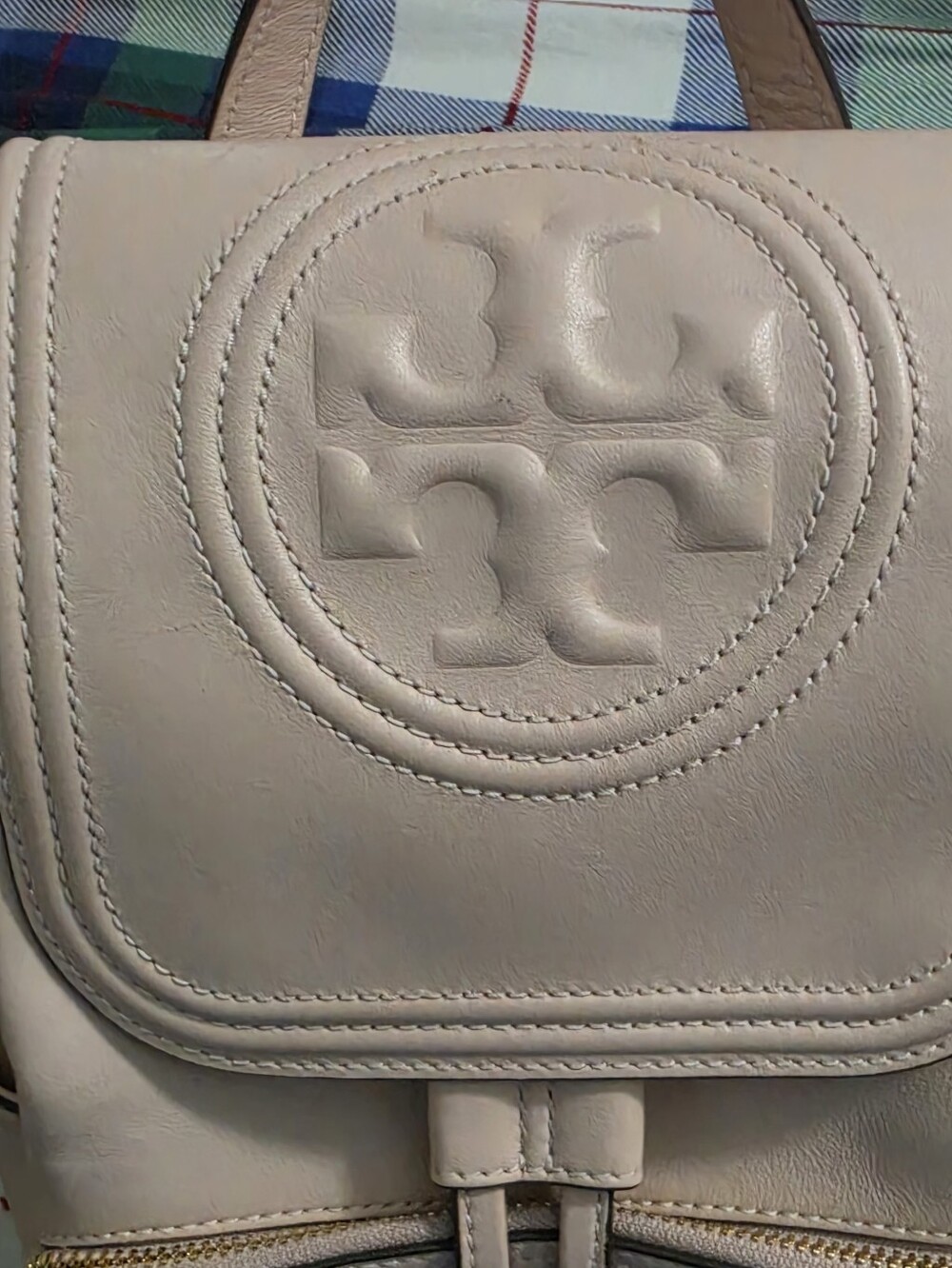 Tory Burch Light Blush Quilted Tassel Leather Backpack - Picture 6 of 6